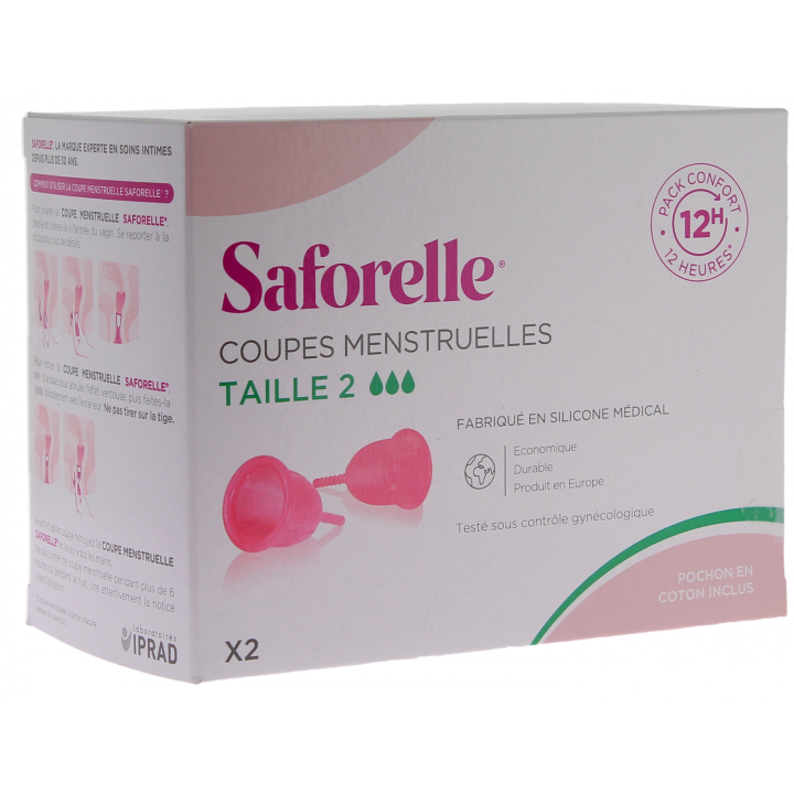 Cup Protect Coupes menstruelles taille 2 Saforelle - 2 coupes menstruelles
