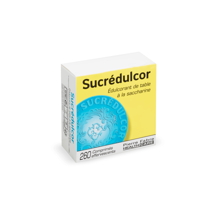 Édulcorant de table à la saccharine sucrédulcor Pierre Fabre - boite de 260 comprimés effervescents