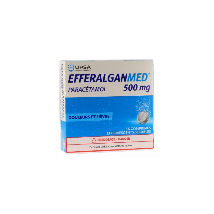 Efferalgan 500mg comprimé effervescent sécable - boîte de 16 comprimés effervescents