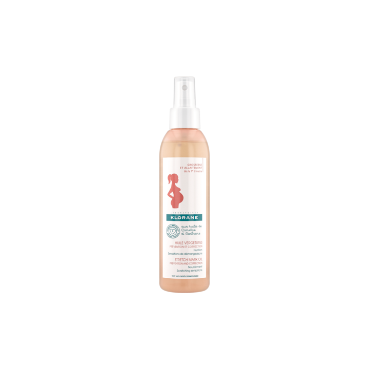 Huile vergetures prévention et correction Klorane - spray de 200 ml