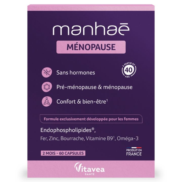 Manhaé féminité ménopause Vitavea - boite de 60 capsules