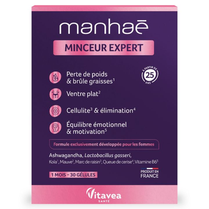 Manhaé Minceur Expert Vitavea - boîte de 30 gélules