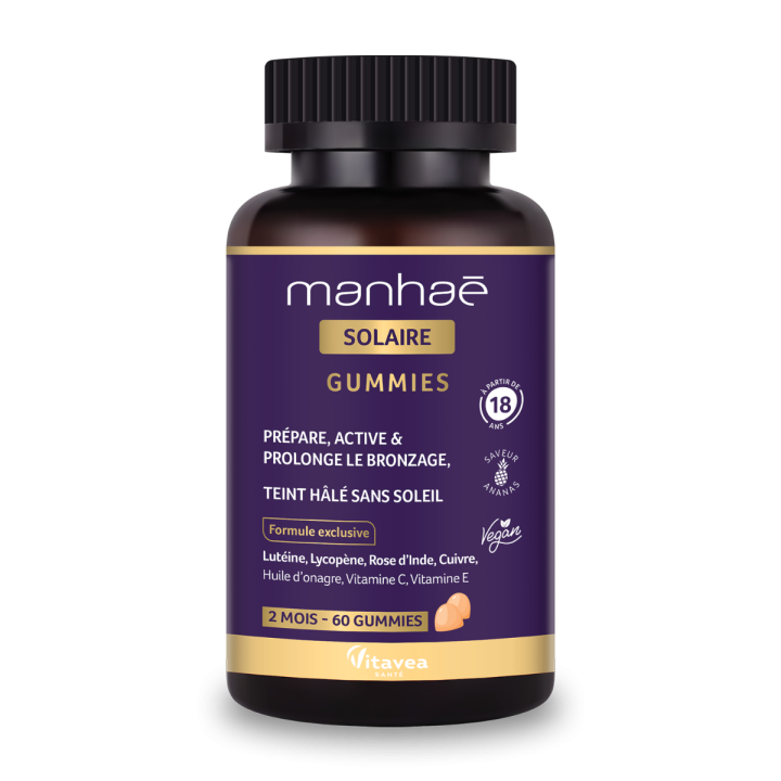 Manhaé Solaire Vitavea - pot de 60 gummies