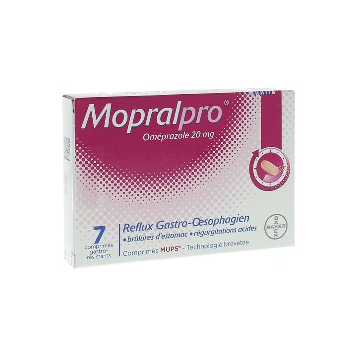Mopralpro 20mg - 7 comprimés gastro-résistants