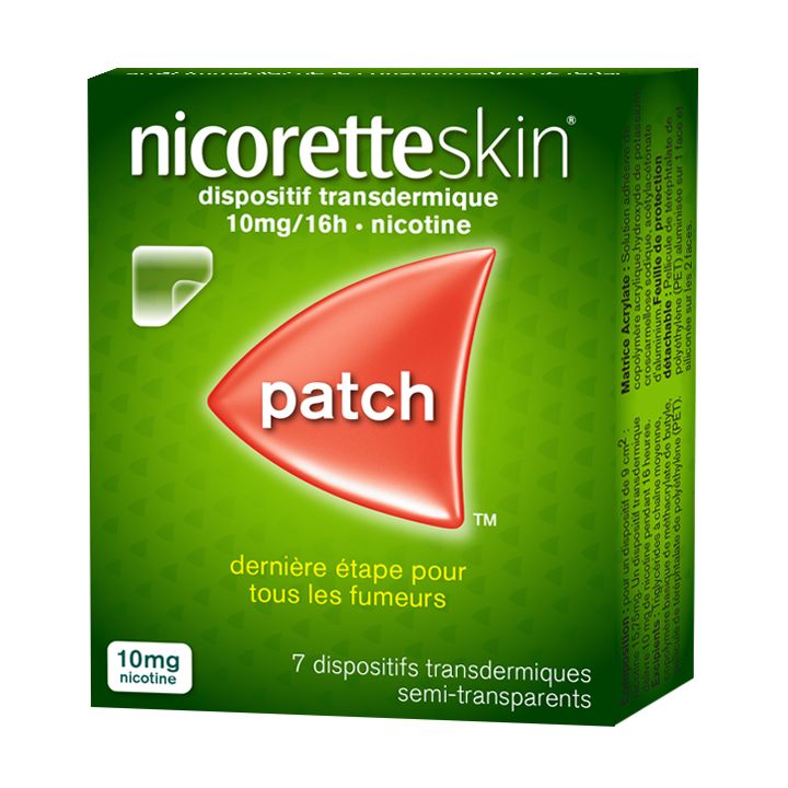 Nicorette Skin 10mg/16h dispositif transdermique - boite de 7 patchs