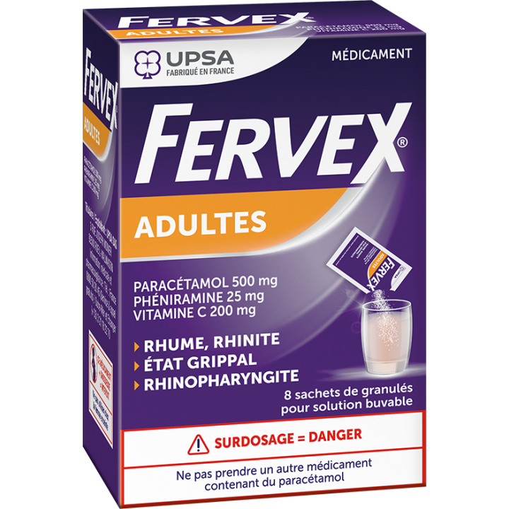 Fervex granulés en sachets - boîte de 8 sachets