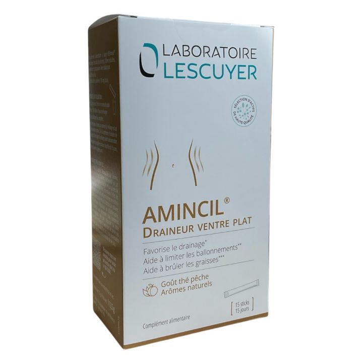 Amincil draineur ventre plat Lescuyer - boite de 15 sticks 