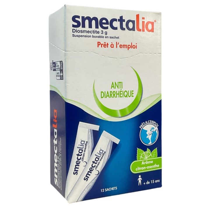 Smectalia 3g suspension buvable goût citron menthe en sachet - boite de 12 sachets