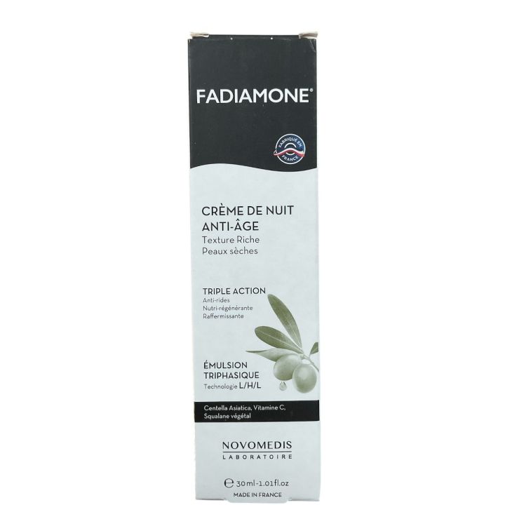 Fadiamone Crème de nuit anti-âge Laboratoire Novomedis - tube de 30ml