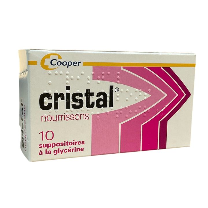 Cristal nourrissons suppositoires à la glycérine Cooper - boite de 10 suppositoires 