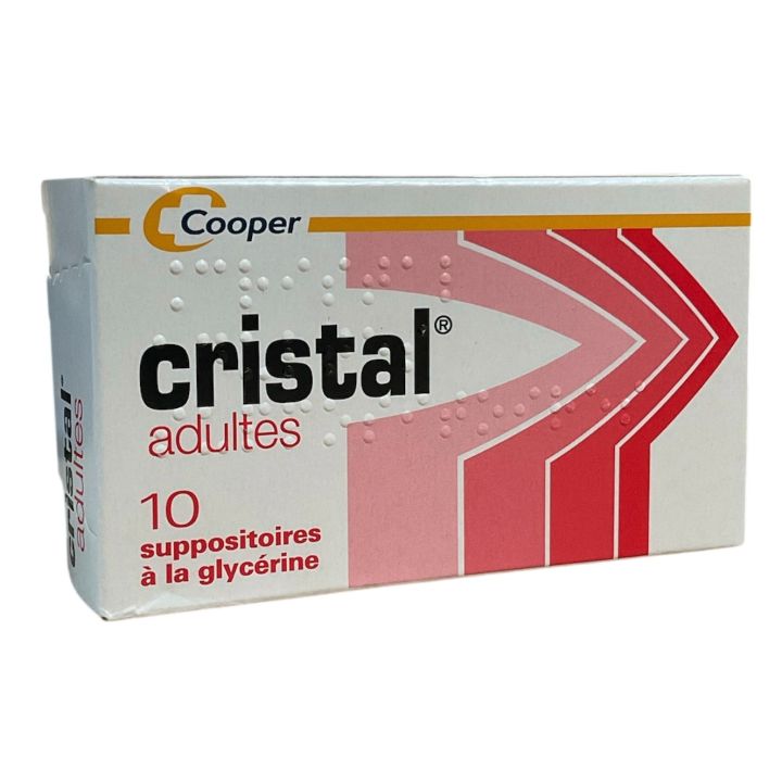 Cristal adultes suppositoires à la glycérine Cooper - boite de 10 suppositoires 