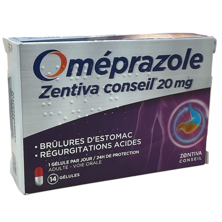 Oméprazole 20mg Zentiva - boite de 14 gélules 