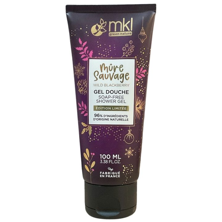 Gel douche mûre sauvage édition limitée MKL Green Nature - tube de 100ml
