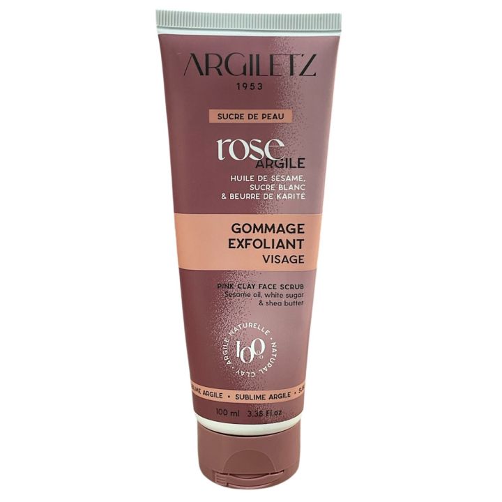 Coeur d'argile Sucre de peau Argile rose Argiletz - tube de 100 ml