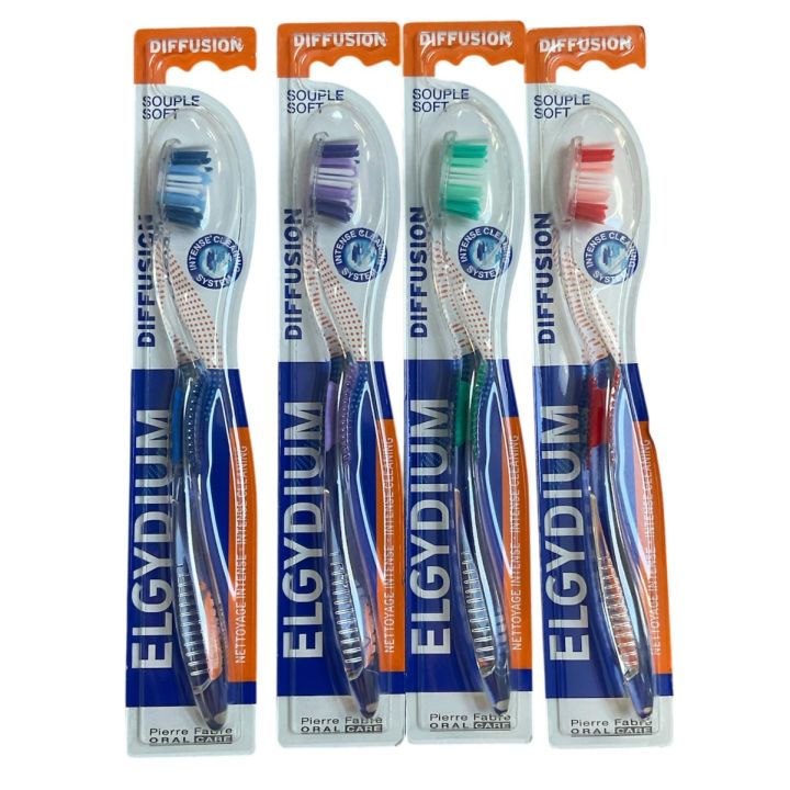 Diffusion brosse à dents souple Elgydium - une brosse à dents 