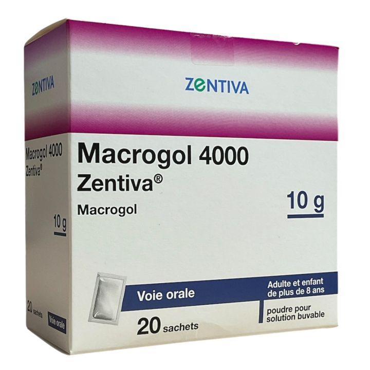 Macrogol 4000 10g Zentiva - boite de 20 sachets