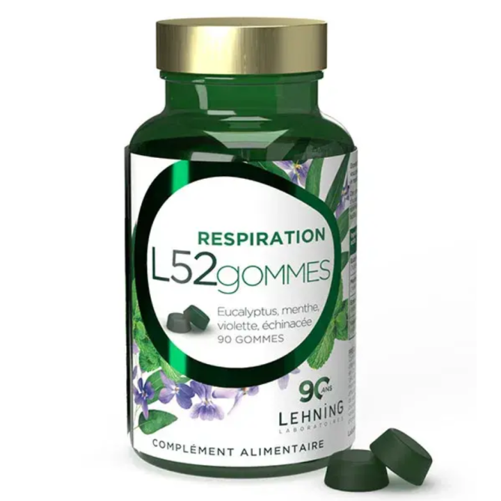 L52 gommes respiration Lehning - pot de 90 gommes 