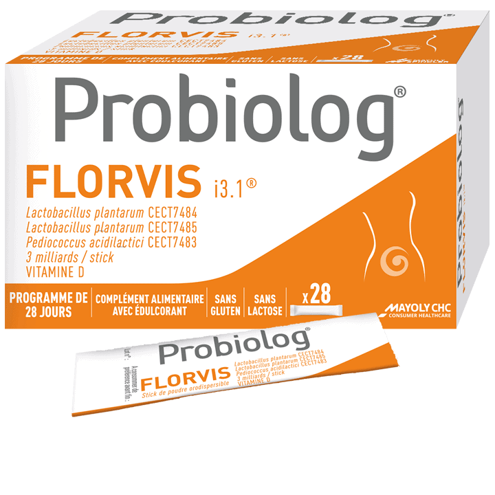 Probiolog Florvis i3.1 Mayoly Spindler - Boite de 28 sticks de poudre orodispersible