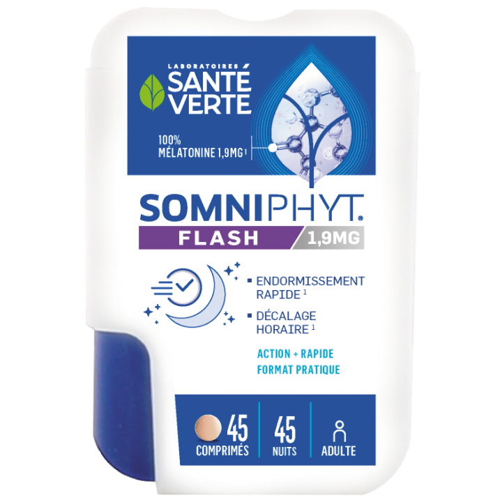 Somniphyt Go 1.9 mg endormissement plus rapide Santé Verte - boîte de 45 comprimés