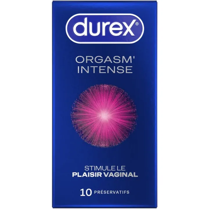 Préservatifs Orgasm'Intense Durex - boîte de 10 préservatifs