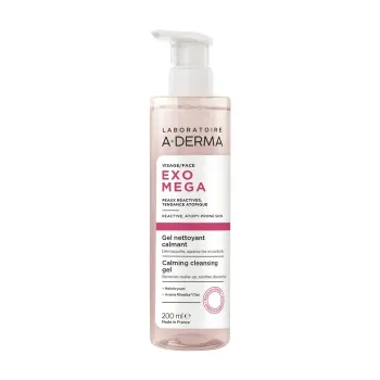 Exomega gel nettoyant calmant A-Derma - flacon-pompe de 200ml