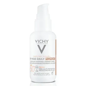 Capital Soleil fluide UV-Age daily Pigment teinté SPF 50+ Vichy - flacon-pompe 40ml
