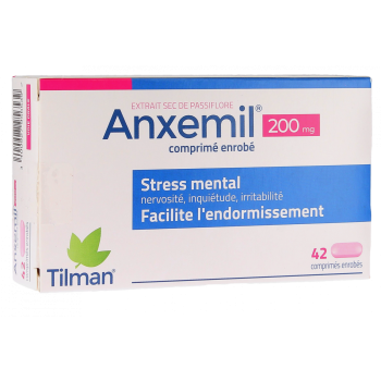 Anxemil 200mg stress mental - boîte de 42 comprimés enrobés