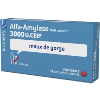 Alfa-amylase Biogaran - boite de 18 comprimés