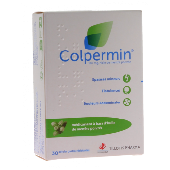 Colpermin 187mg - boîte de 30 gélules gastro-résistantes