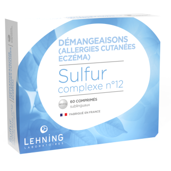 Sulfur complexe n°12 démangeaisons Lehning - boîte de 60 comprimés