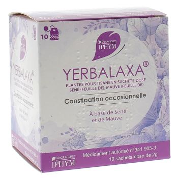 Yerbalaxa tisane contre la constipation occasionnelle  - boîte de 10 sachets-dose