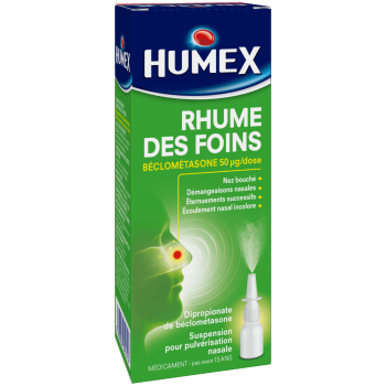Humex rhume des foins à la béclomethasone 50µg/dose suspension pour pulvérisation nasale - flacon de 100 pulvérisations