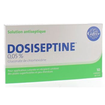 Dosiseptine 0,05 % - boîte de 10 unidoses de 5 ml