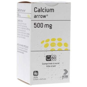 Calcium 500 mg Arrow - boîte de 60 comprimés à sucer