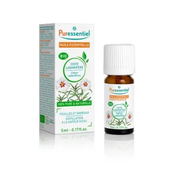 Huile essentielle de ciste Ladanifère bio Puressentiel - flacon de 5 ml