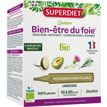 Quatuor Bien-être du foie bio Superdiet