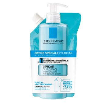 Lipikar surgras crème lavante anti-dessèchement La Roche Posay