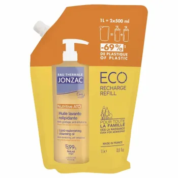 Huile lavante relipidante Eau Thermale Jonzac - éco-recharge de 1L
