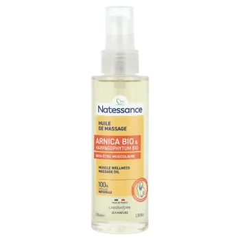 Huile de massage à l'Arnica bio Natessance - flacon-pompe de 100ml