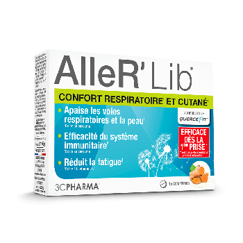 AlleR'Lib confort respiratoire et cutan&eacute; 3C Pharma - boite de 15 comprim&eacute;s