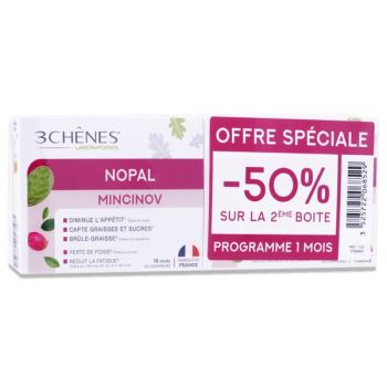 Nopal Mincinov 3 Chênes - Offre spéciale 2 boites de 60 comprimés
