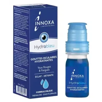Hydrableu Gouttes oculaires hydratantes yeux rouges et fatigués formule bleue Innoxa - flacon de 10ml