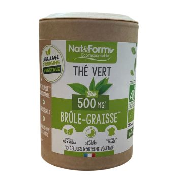 Thé vert bio Nat&Form - pot de 90 gélules