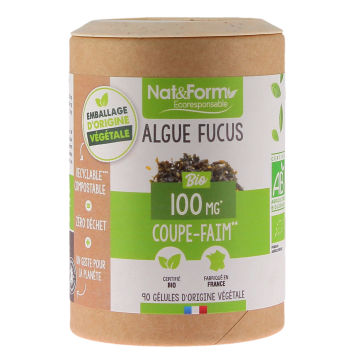 Algue fucus bio 100mg Ecoresponsable Nat&Form - pot de 90 gélules