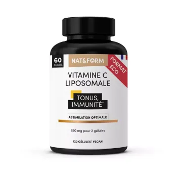 Vitamine C Liposomale tonus et immunité Nat&Form - pot de 120 gélules