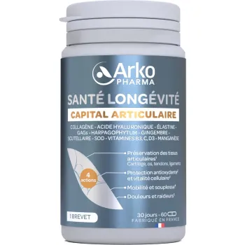 Santé longévite capital articulaire Arkopharma - pot de 60 gélules