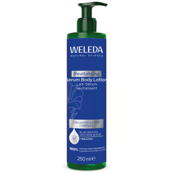 Lait-sérum revitalisant gentiane bleue Weleda - flacon-pompe de 250ml