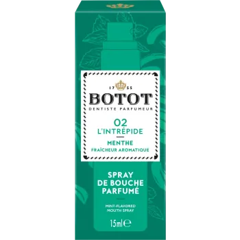 Spray de bouche parfumé Menthe 02 l'Intrépide Botot - spray de 15ml