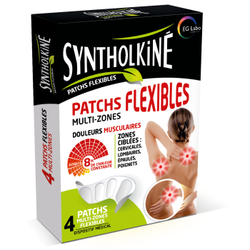 Patchs chauffants flexibles multi-zones Syntholkiné - boite de 4 patchs