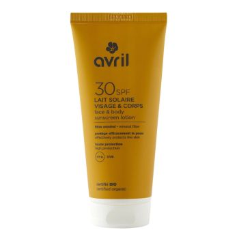 Lait solaire visage et corps SPF30 Avril - tube de 100ml